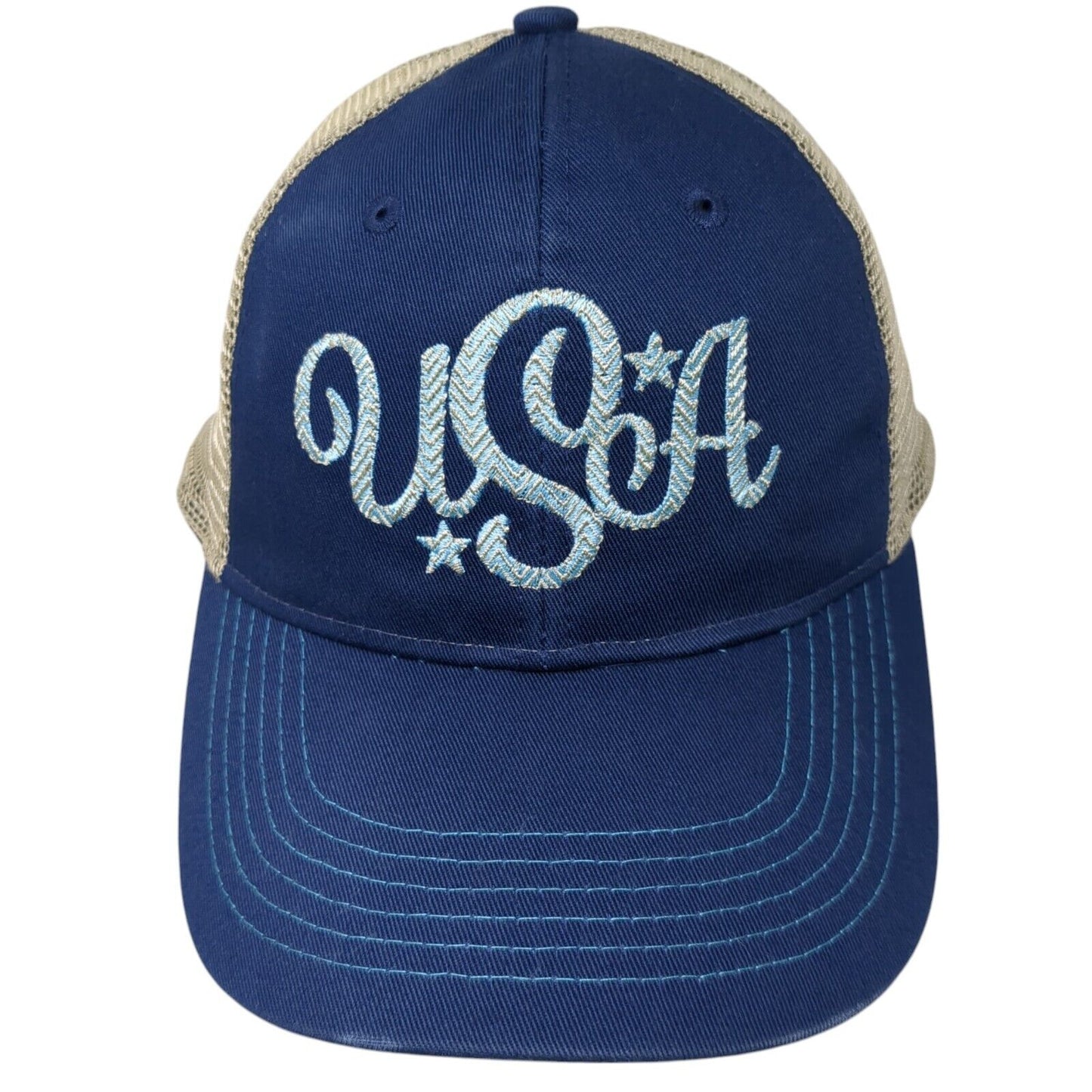 USA Women's Snapback Trucker Hat Multicolor OS Ladies Fit Mesh Back Outdoor Cap