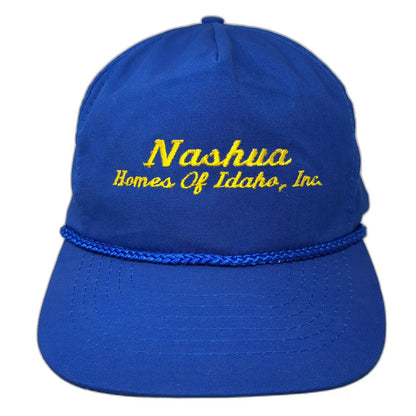 Otto Cap 5 Panel Blue One Size Nashua Homes Of Idaho Hat Rope Brim Slideback