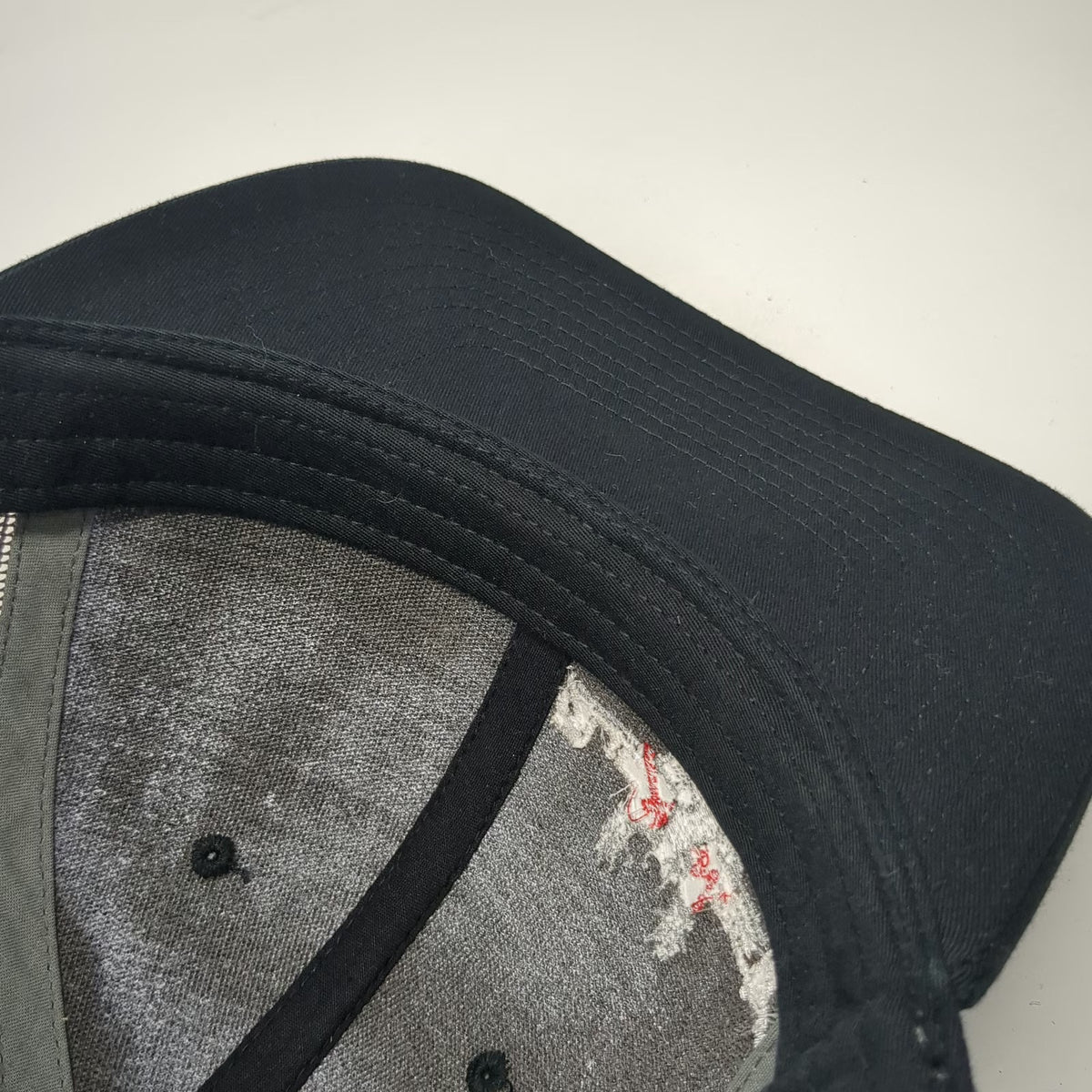 Richardson Trucker Hat Black Gray Red One Size Buck Nasty Mesh Back Snapback