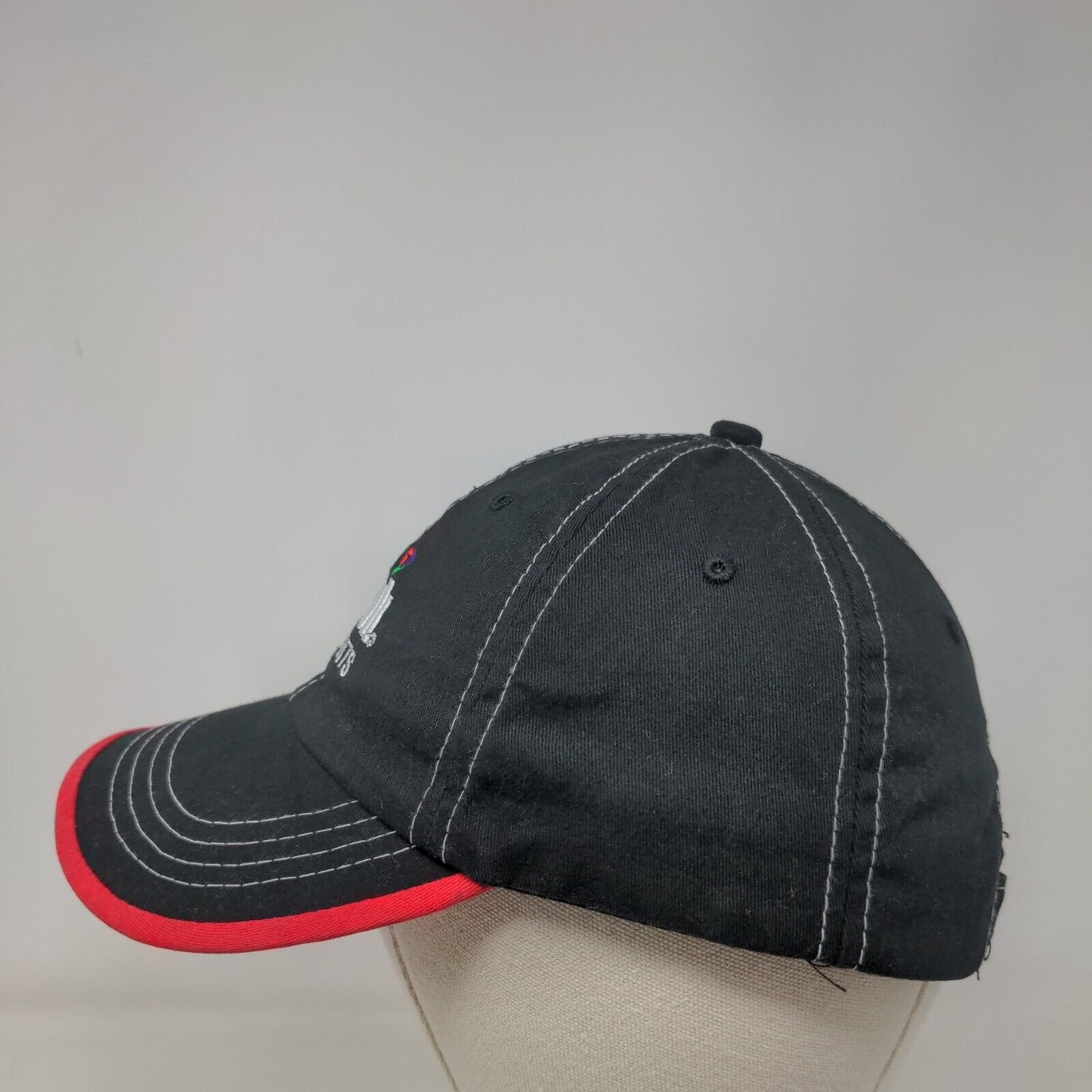 Mystik Lubricants Strapback Hat Black One Size Embroidered Adjustable