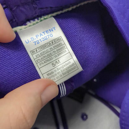 Los Angeles Lakers NBA Adidas Cap Purple M Embroidered Logo Stretch Fit Hat