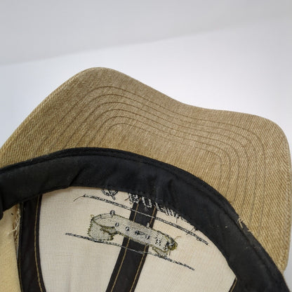 Boeing Snapback Hat Tan One Size Adjustable Embroidered Solid 6 Panel