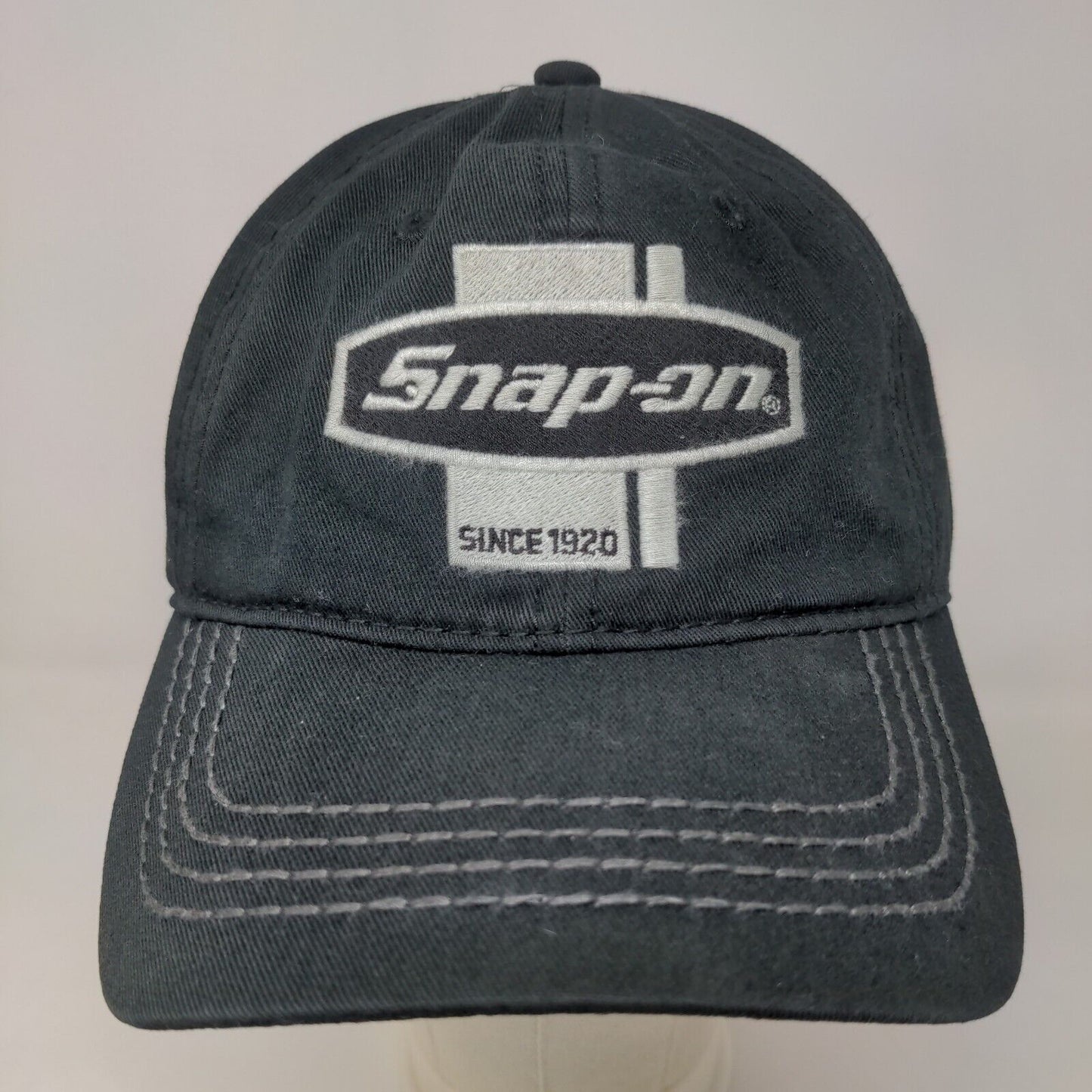 Snap-On Tools Men's Strapback Hat Black Adjustable Embroidered Logo 100% Cotton