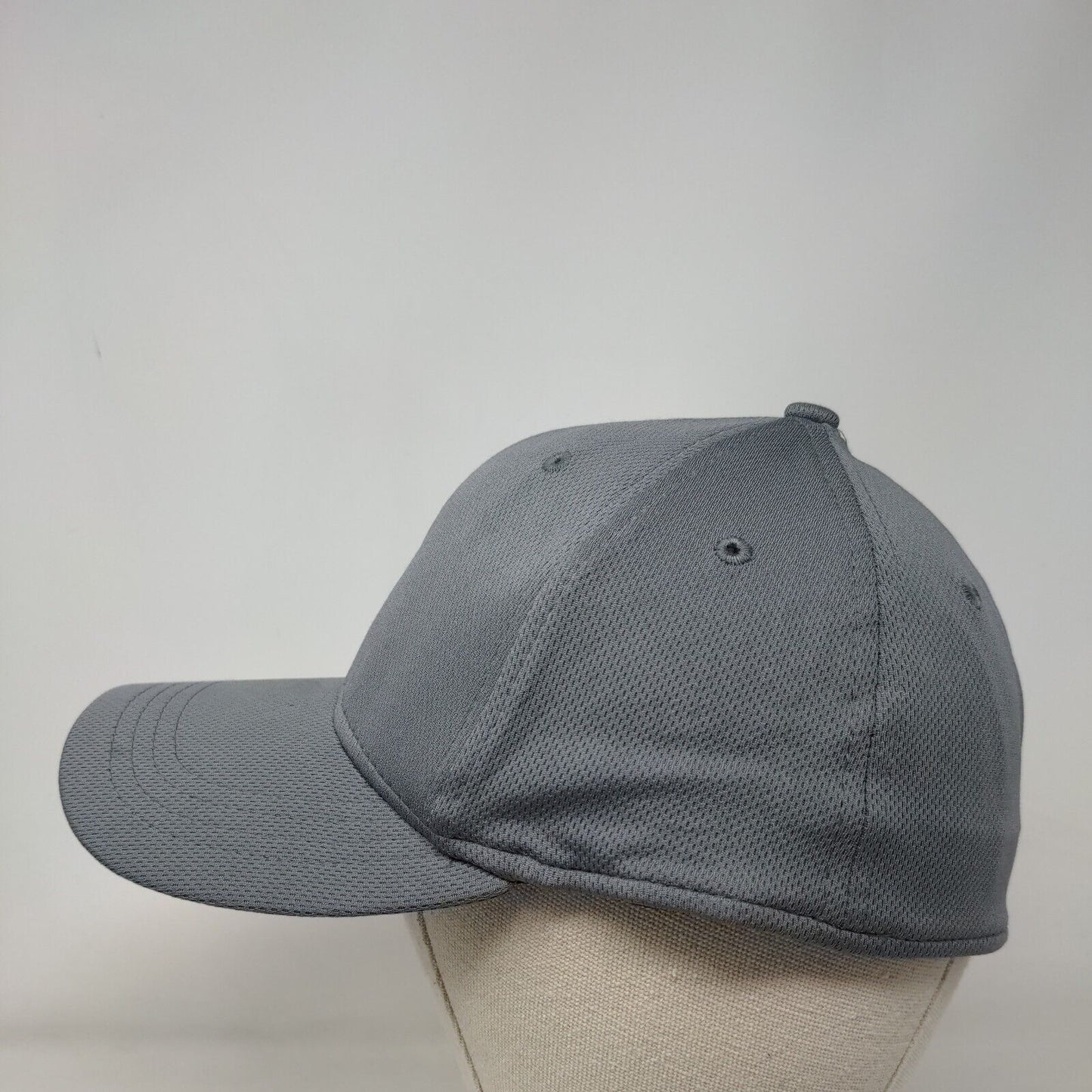 Athletic Works Fitted Hat Gray S/M Solid 6 Panel Vent Holes Blank