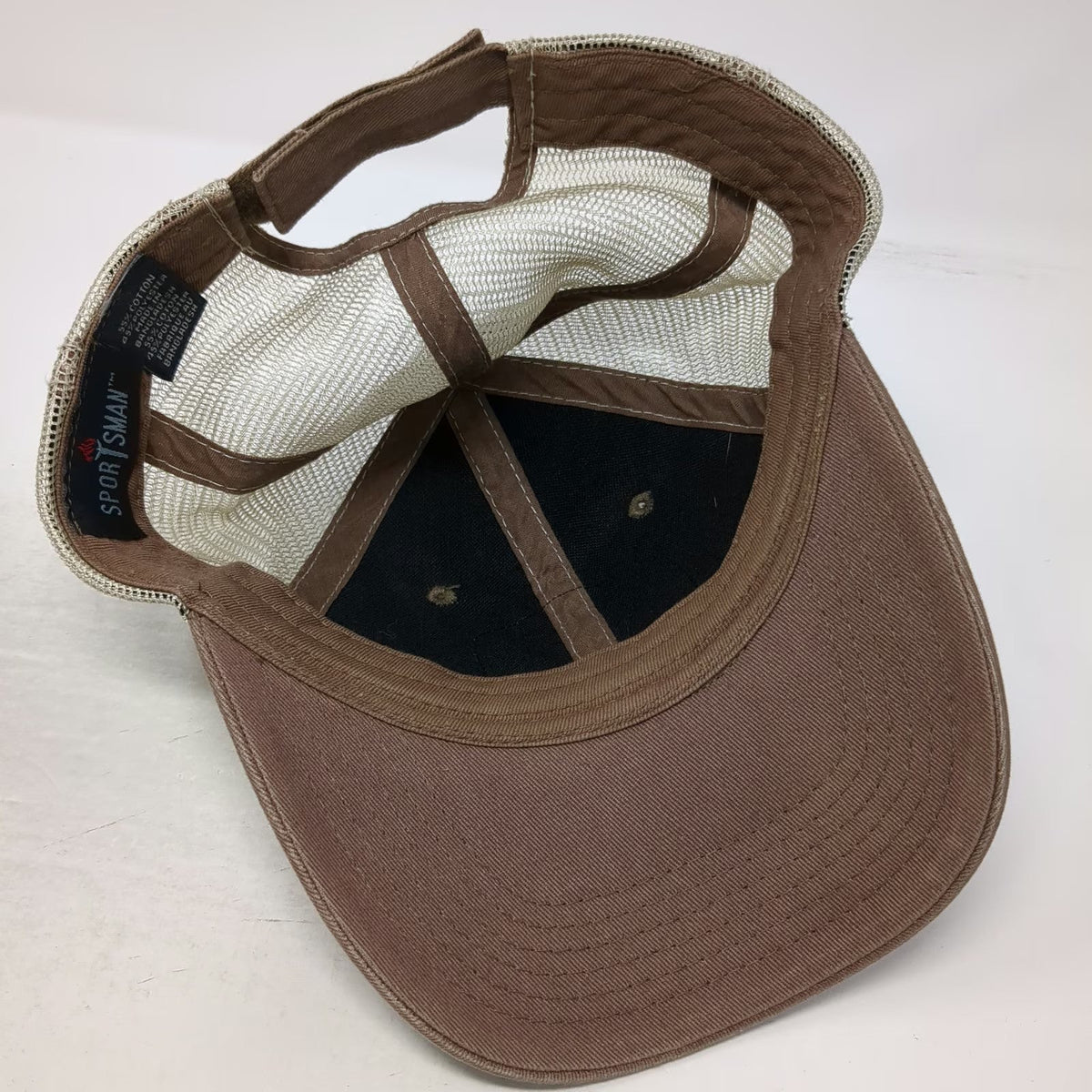 Sportsman Baseball Cap Brown One Size Block Island Rhode Island Hat Mesh Patch