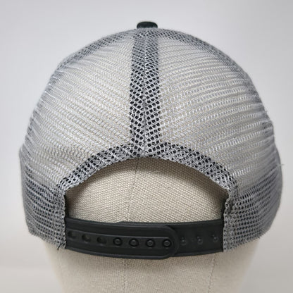Infinity Trucker Hat Black Gray One Size Mesh Snapback Lucky Rooster Whiskey