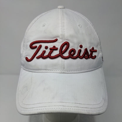 Titleist Strapback Golf Hat White OSFA Adjustable Embroidered 6 Panel