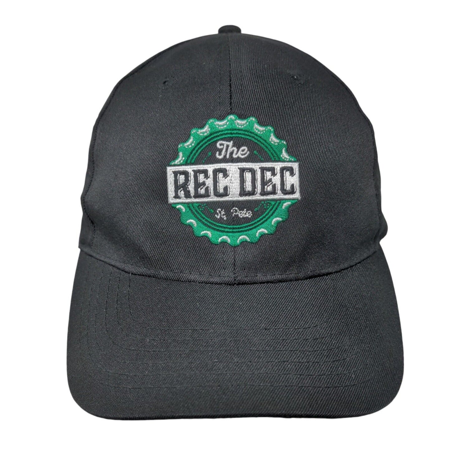 The Rec Dec St. Pete Strapback Hat Black One Size Embroidered 6 Panel