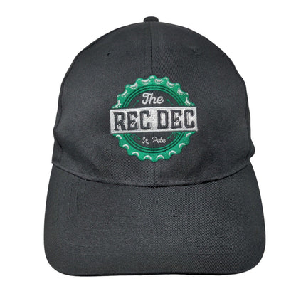 The Rec Dec St. Pete Strapback Hat Black One Size Embroidered 6 Panel