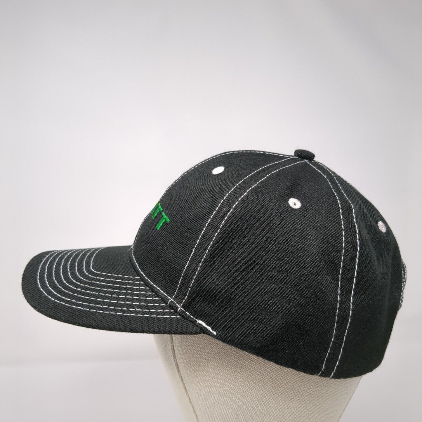 Platt Slideback Hat Black One Size Adjustable Embroidered 6 Panel
