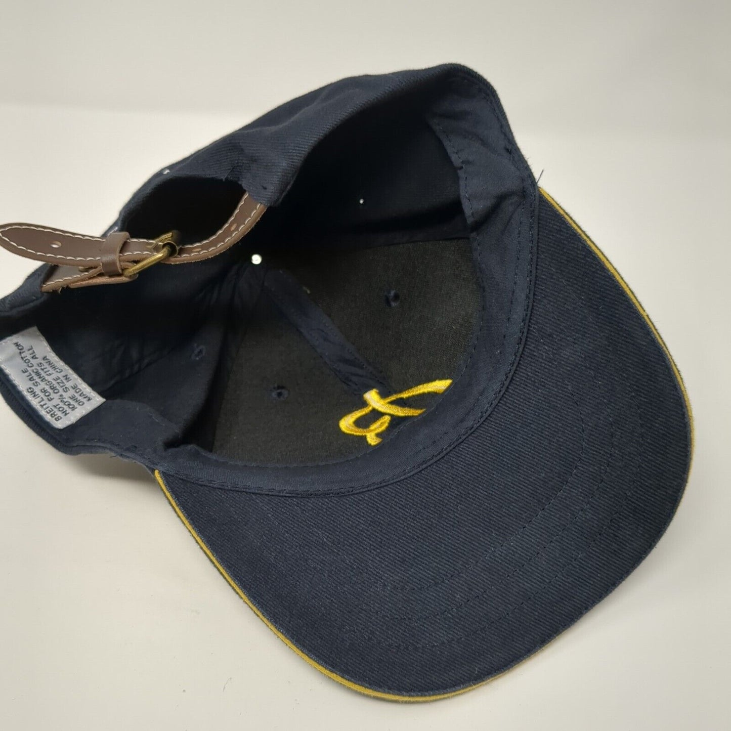 Breitling 1884 Slideback Hat Blue OSFA Embroidered Big Logo Organic Cotton