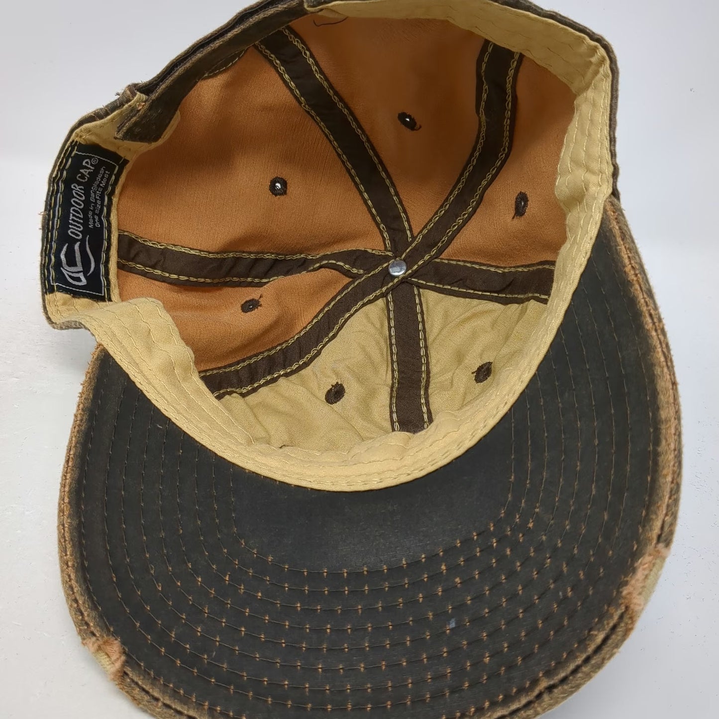 Outdoor Cap Baseball Cap Brown One Size Fish Skeleton Fishing Strapback Hat