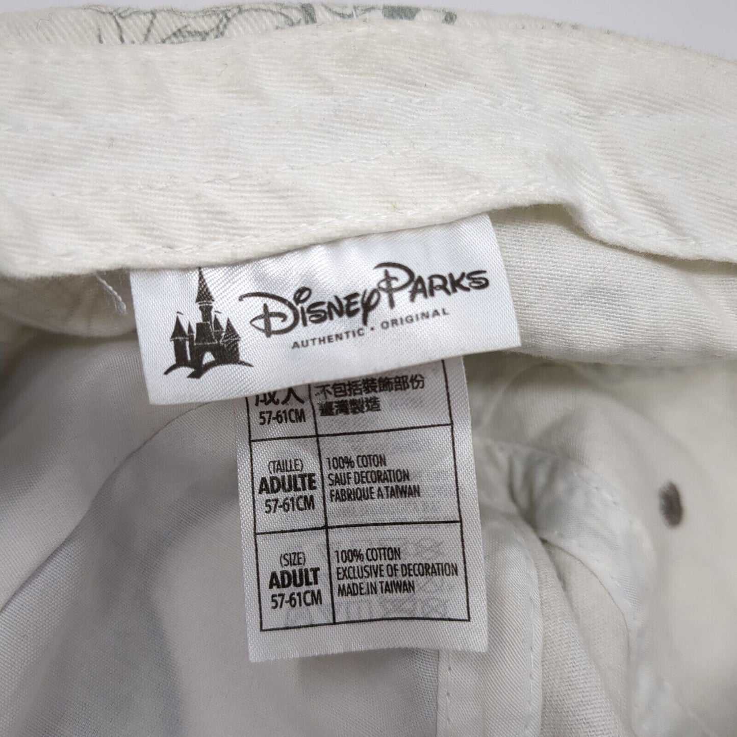 Mickey Mouse Slideback Hat Multi 57-61cm Adjustable Embroidered Disney
