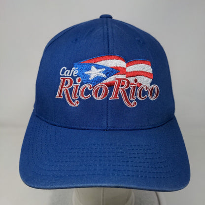 Cafe Rico Rico Fitted Hat Blue S/M Embroidered Flexfit Yupoong