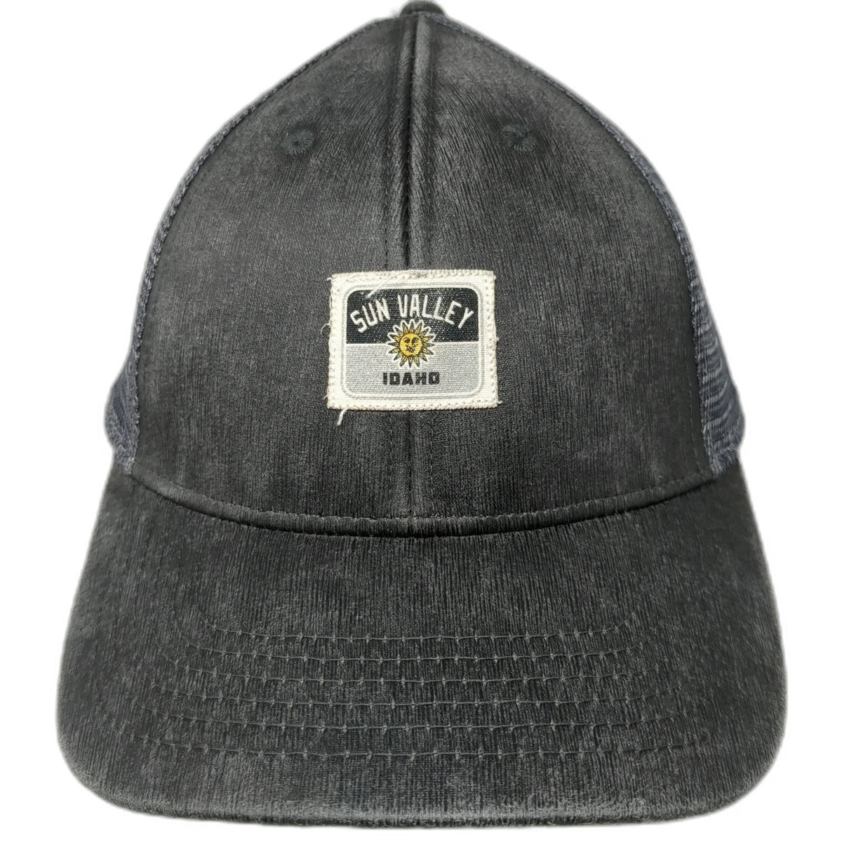 Ahead Baseball Cap Gray One Size Sun Valley Idaho Corduroy Mesh Slideback Hat