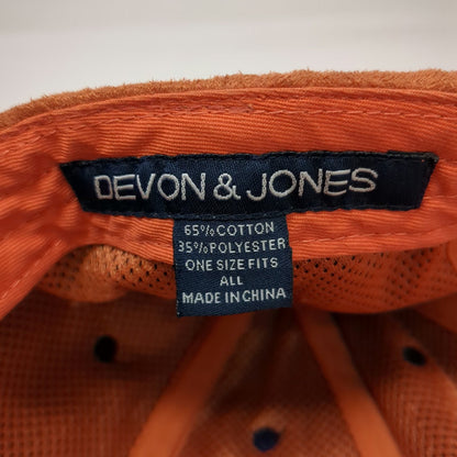Devon & Jones Baseball Cap Orange One Size Faux Suede Coral Canyon Strapback Hat