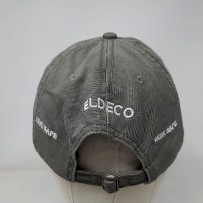Eldeco Live Safe Work Safe Slideback Hat Gray One Size Embroidered Cap America