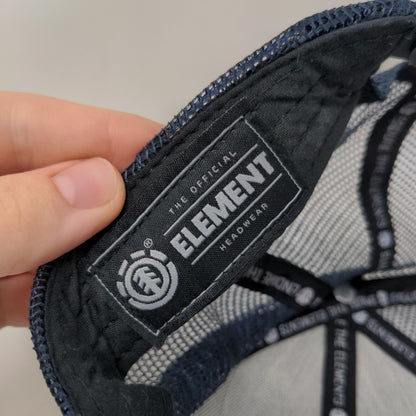 Element CA-NY Snapback Trucker Hat Blue OS Adjustable Embroidered Mesh Back