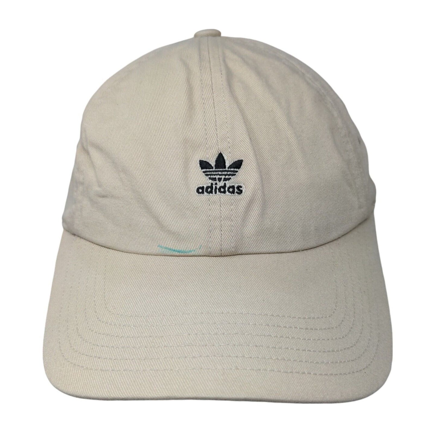 Adidas Trefoil Slideback Hat Tan One Size Adjustable Embroidered 6 Panel