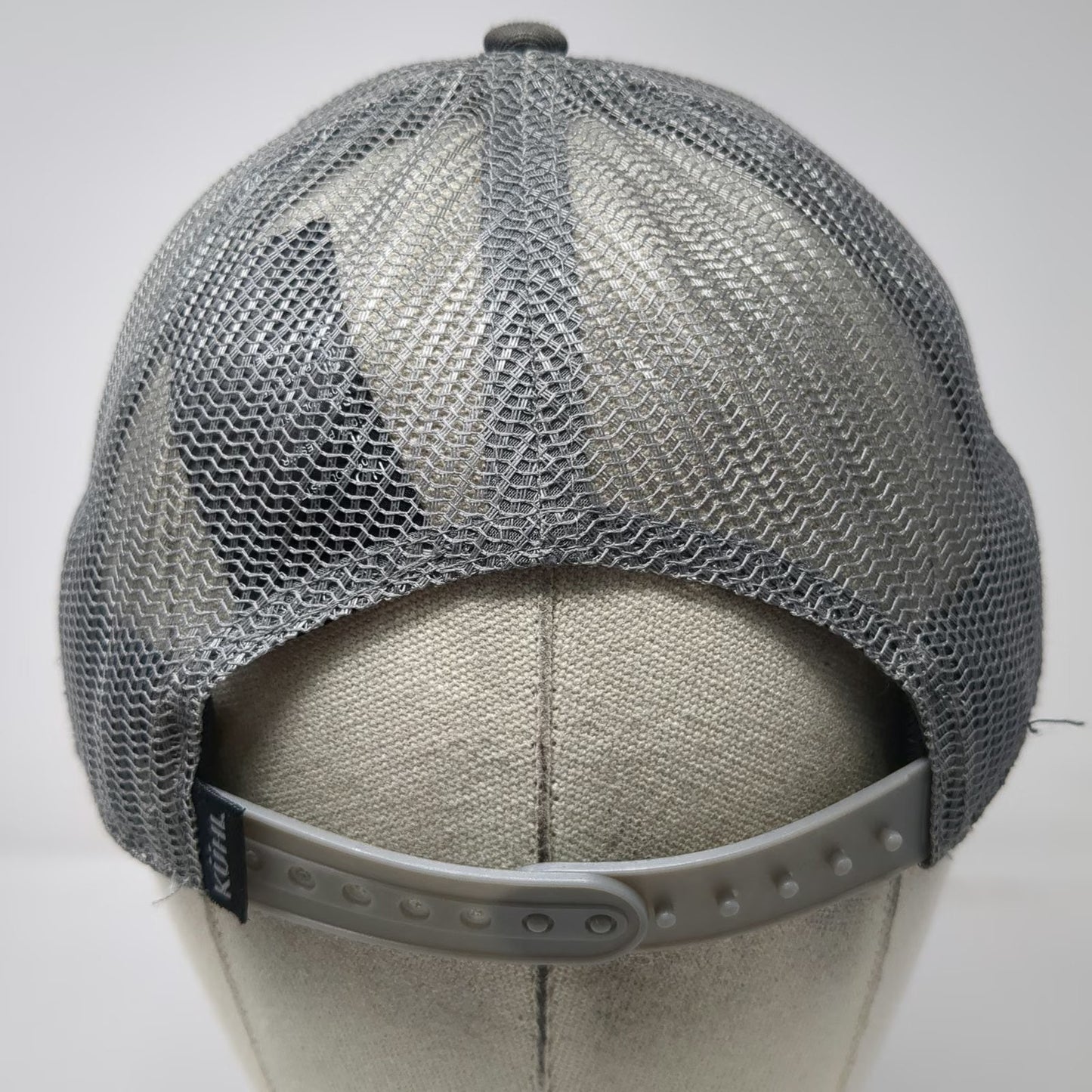 KÜHL Trucker Hat Gray One Size Mesh Back Snapback Mountain Shield Logo Patch