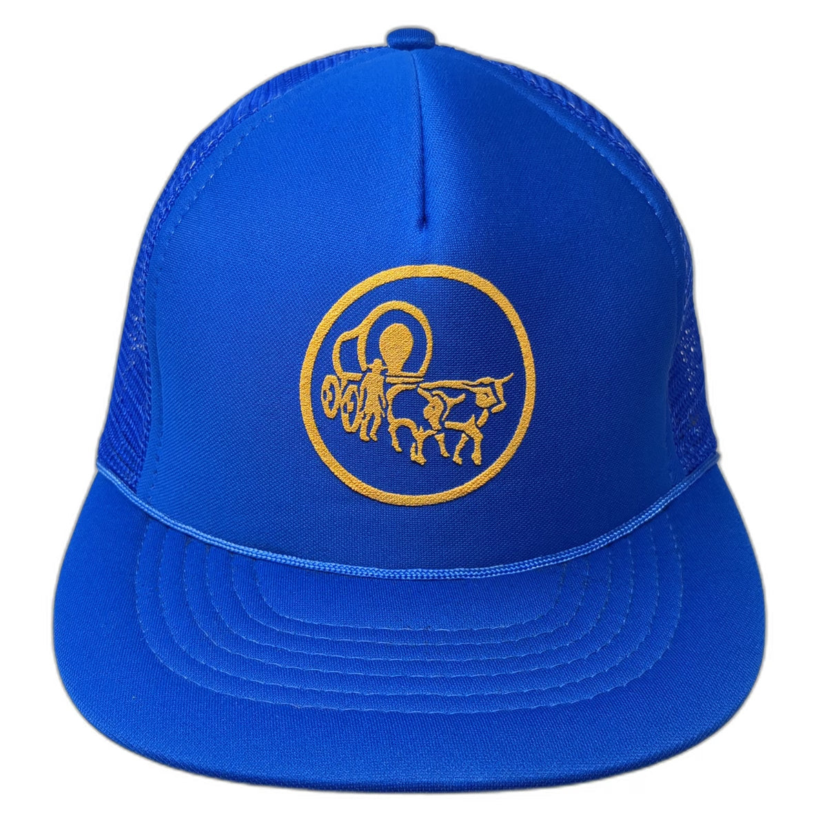 K-Studio Trucker Hat Blue Mesh Snapback Pioneer Wagon Logo Rope Trim Vintage