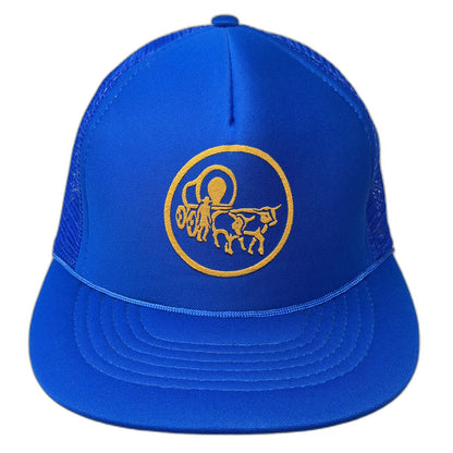 K-Studio Trucker Hat Blue Mesh Snapback Pioneer Wagon Logo Rope Trim Vintage