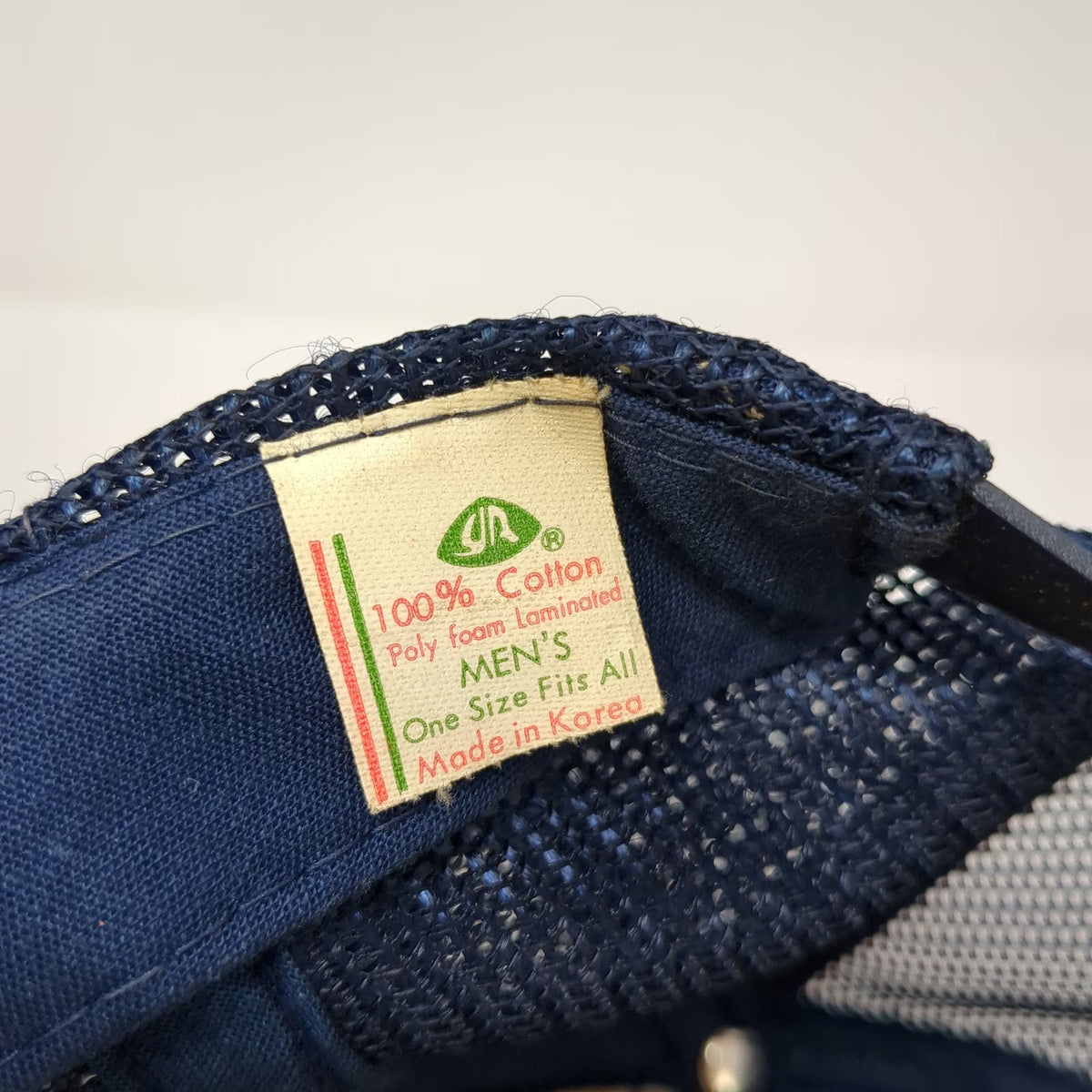 AJ Trucker Hat Blue OSFM Denim Snapback Flakey Jakes Burgers Bakery Beverages