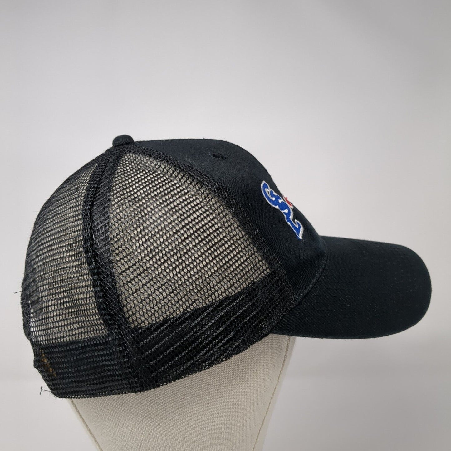 GSL Soda Blasting Inc. Snapback Trucker Hat Black One Size Mesh Back