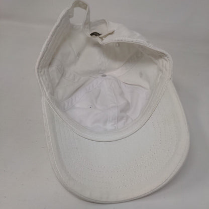 Unbranded Slideback Hat White OSFM Adjustable Vented Holes 6 Panel Blank
