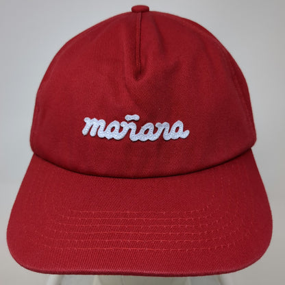 Mañana 5 Panel Red Hat One Size Snapback Austin Texas Surfing Company Taping