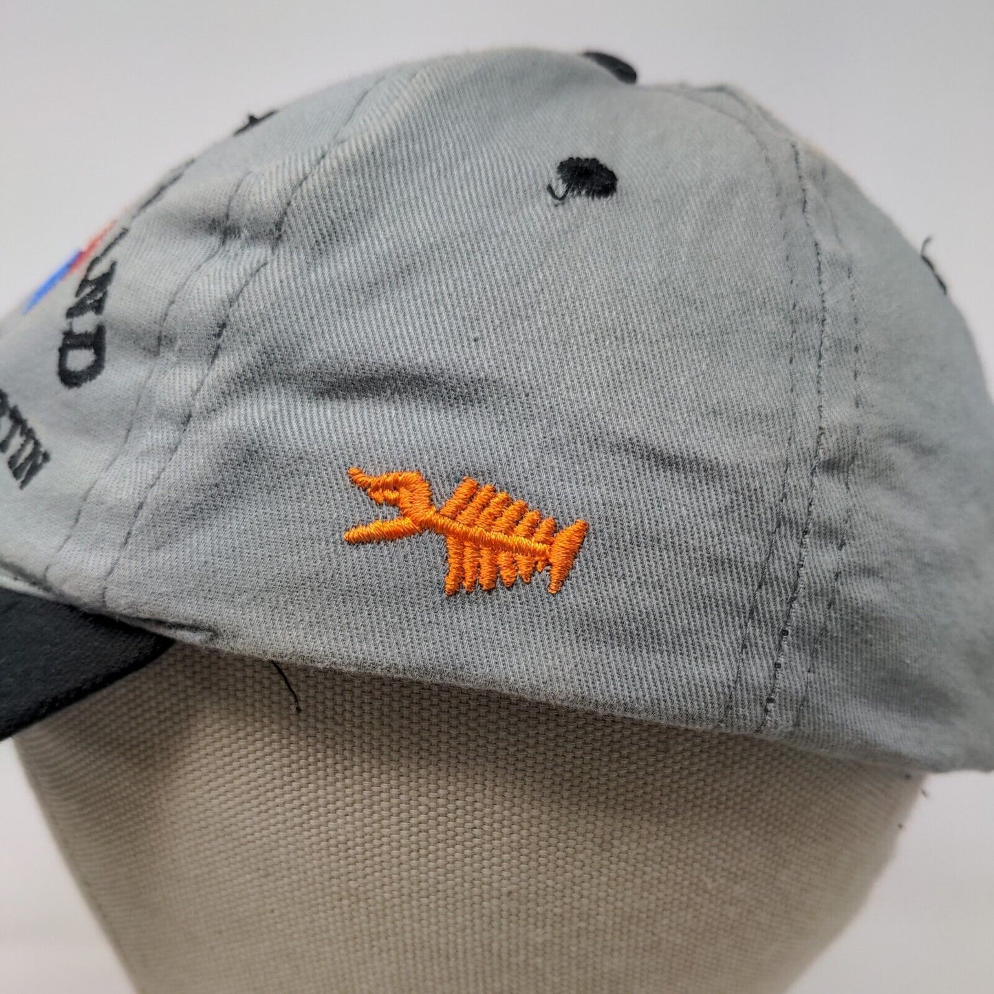 St. Maarten Martin Men's Strapback Hat Gray Adjustable Embroidered Flags Logo