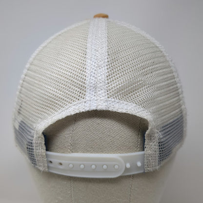 Timberland Trucker Hat Orange OSFM Mesh Back Snapback Tree Logo Stitching Cap