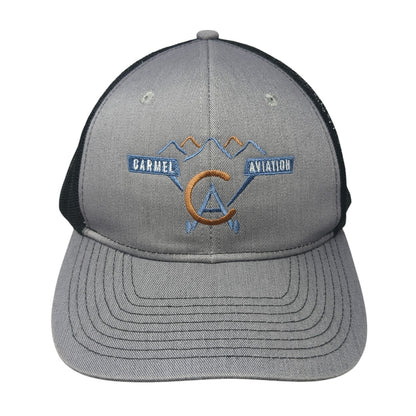 Carmel Aviation Trucker Hat Gray One Size Adjustable Mesh Back Port Authority