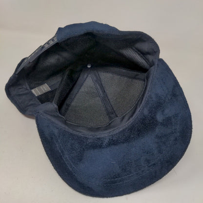 Unbranded Snapback Hat Blue OSFM Suede Adjustable 6 Panel Blank