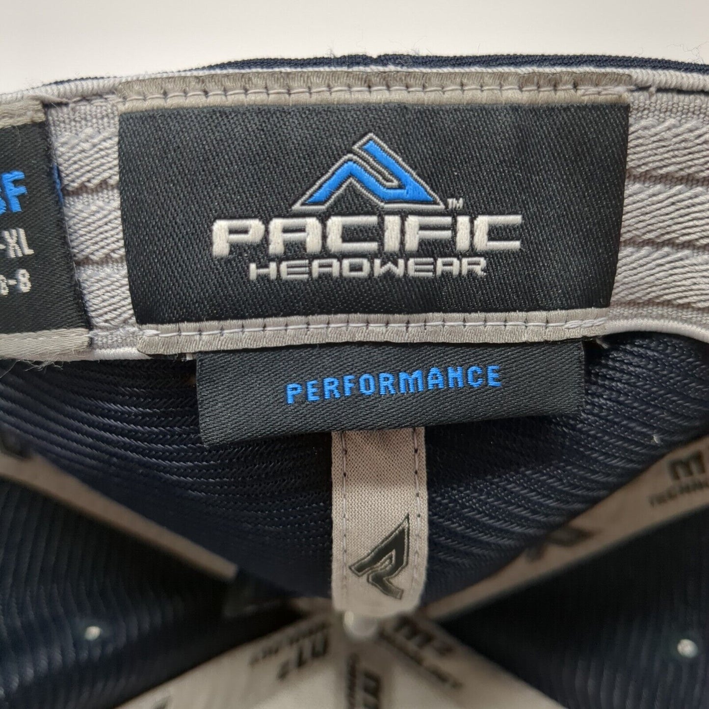 W Fitted Baseball Cap Blue Size 8 Flexfit Performance Pacific Headwear