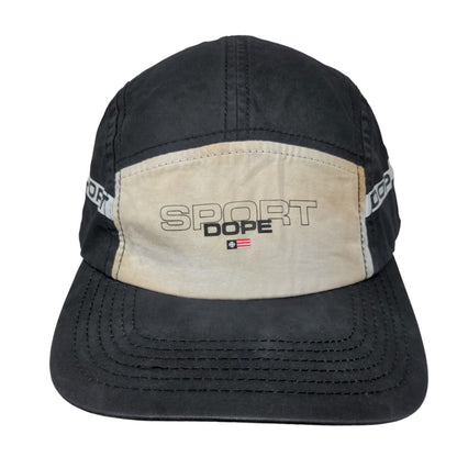 Sport Dope Slideback Hat Black White Adjustable Graphic Logo 100% Cotton