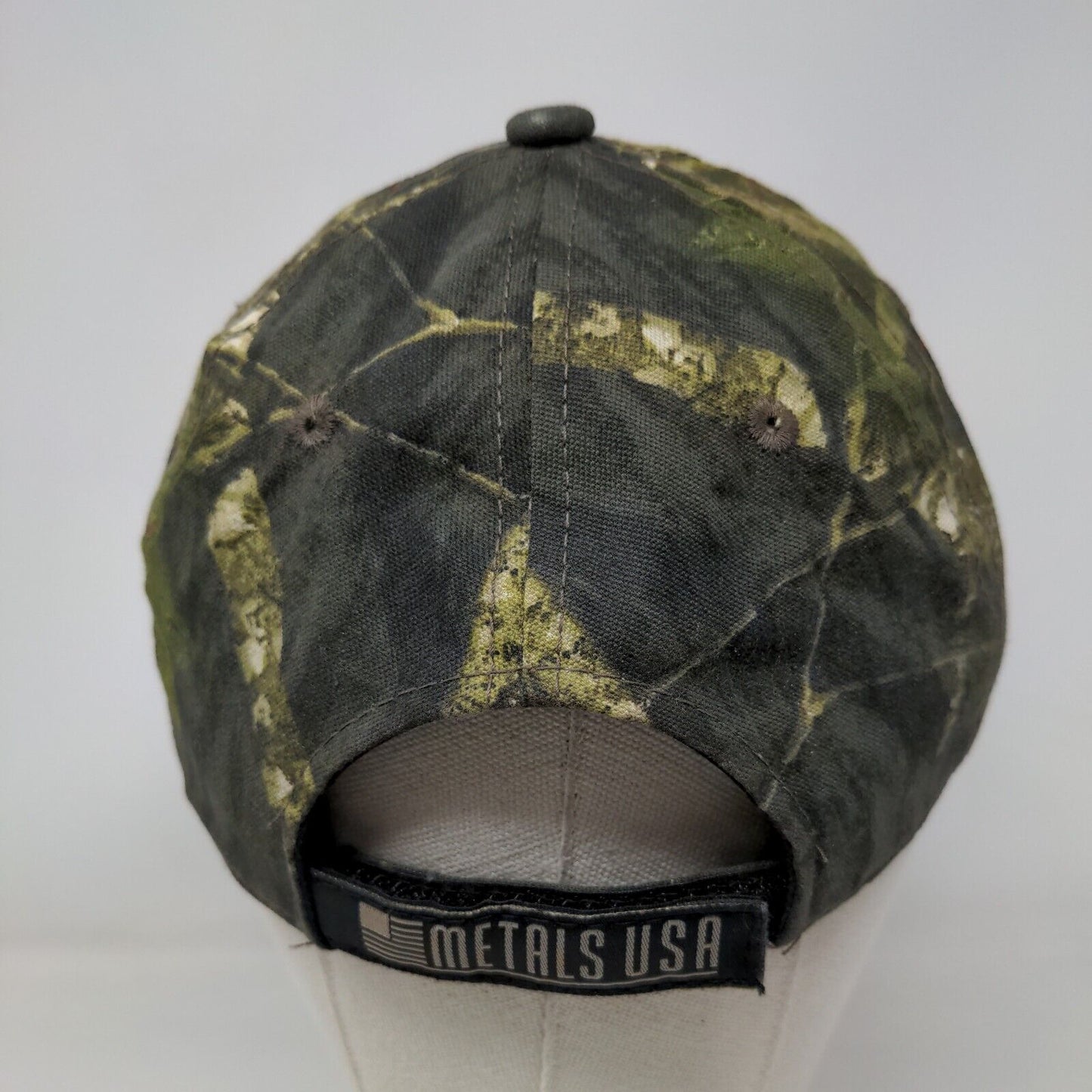 Metals USA Strapback Hat Camouflage OSFM Adjustable Embroidered Patriotic