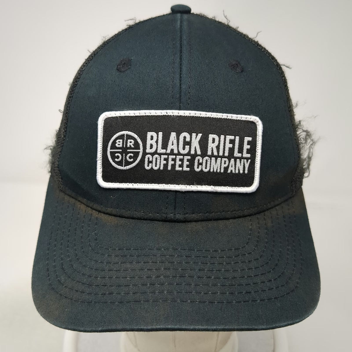 Black Rifle Coffee Company Trucker Hat Black One Size Mesh Snapback Logo Patch