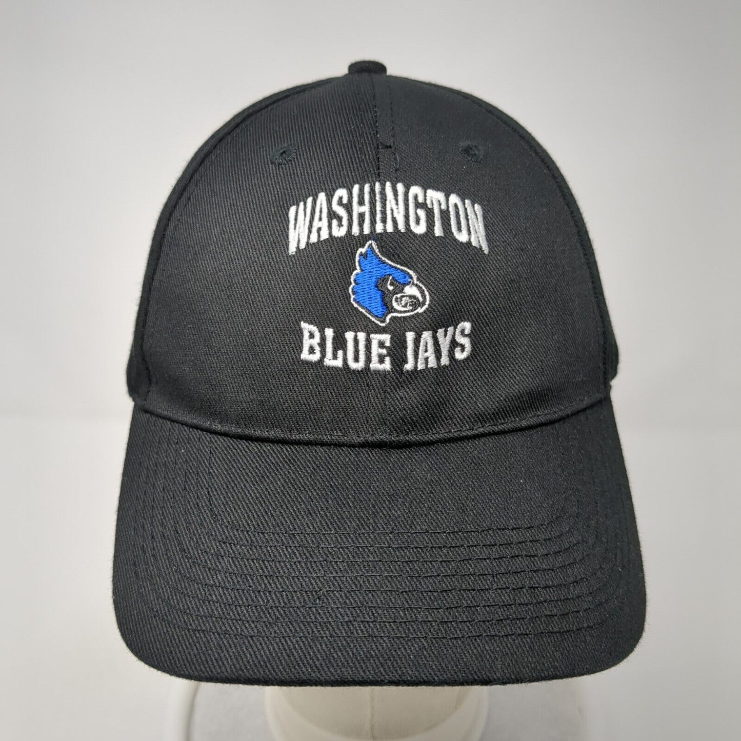 Washington Blue Jays Strapback Hat Black OS Adjustable Embroidered Headtotoe