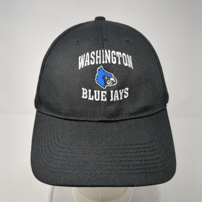 Washington Blue Jays Strapback Hat Black OS Adjustable Embroidered Headtotoe