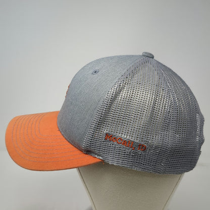Ouray McCall Idaho Gray Orange One Size Trucker Hat Mesh Back Snapback Logo