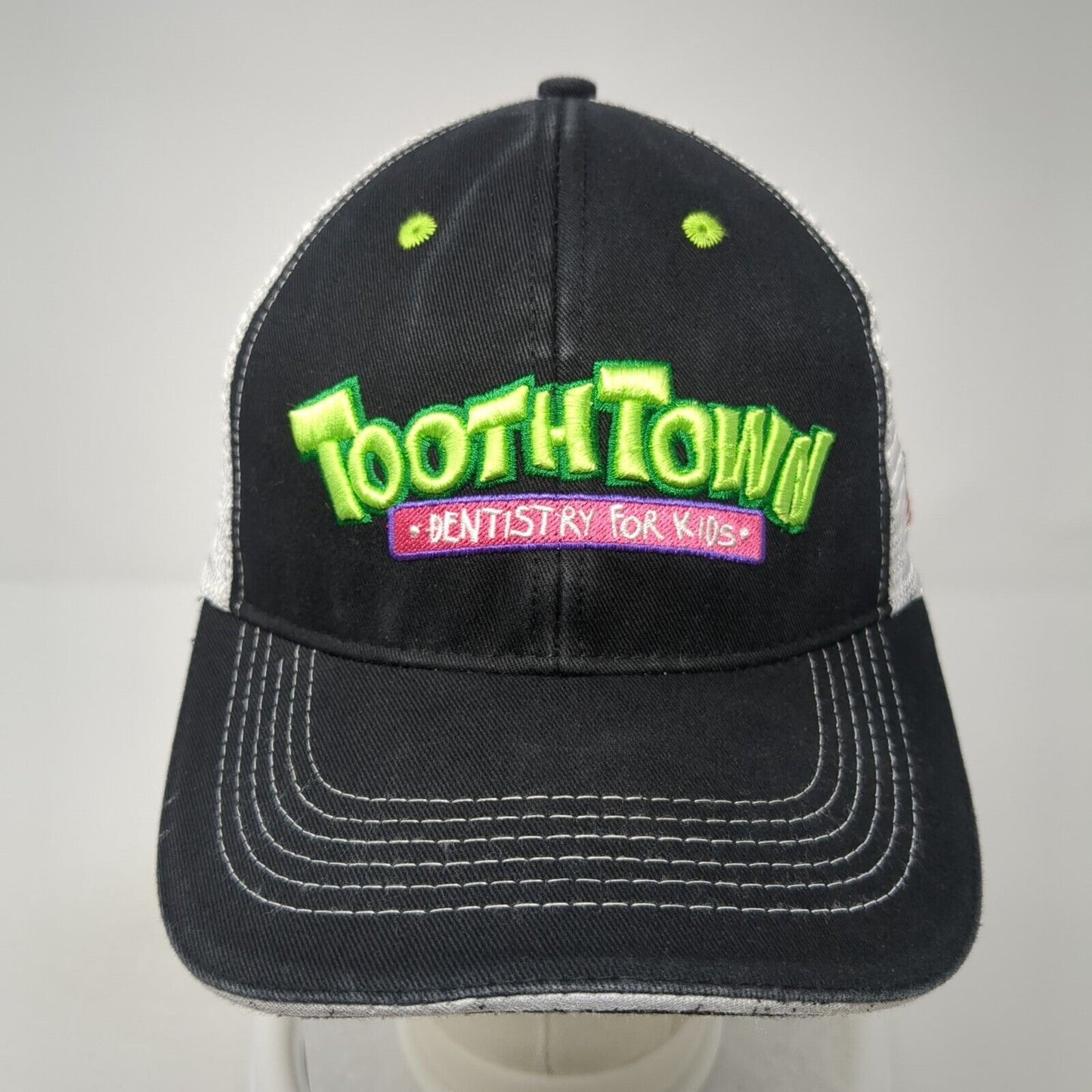 Tooth Town Dentistry For Kids Strapback Trucker Hat Black One Size