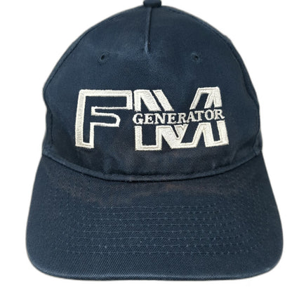 Port & Company Blue 5 Panel One Size FM Generator Logo Cotton Strapback Hat