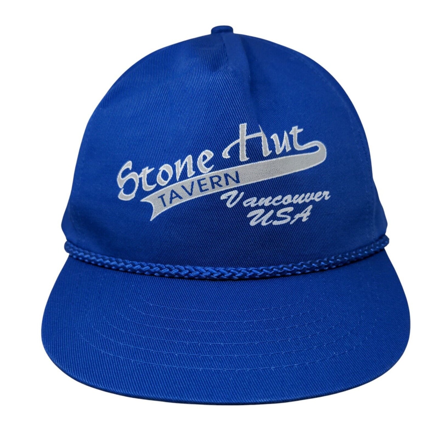 Stone Hut Tavern Vancouver USA Snapback Rope Hat Blue OSFA Adjustable