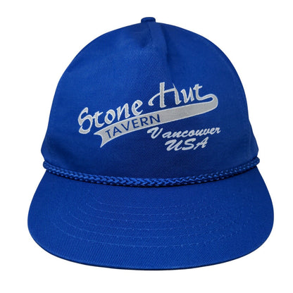 Stone Hut Tavern Vancouver USA Snapback Rope Hat Blue OSFA Adjustable