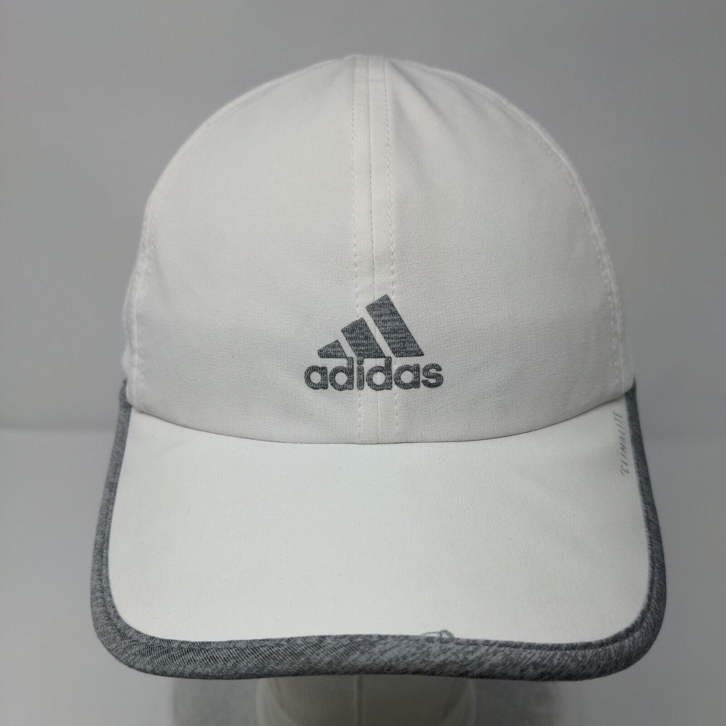 Adidas 3 Stripes Strapback Hat White One Size Climalite Running