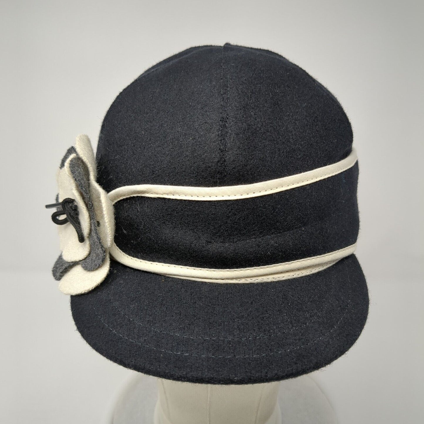 Stormy Kromer Fitted Hat Black 6 7/8 Flower The Petal Pusher Outdoor