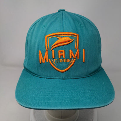 Miami Florida Snapback Hat Greenish-Blue One Size Embroidered 6 Panel