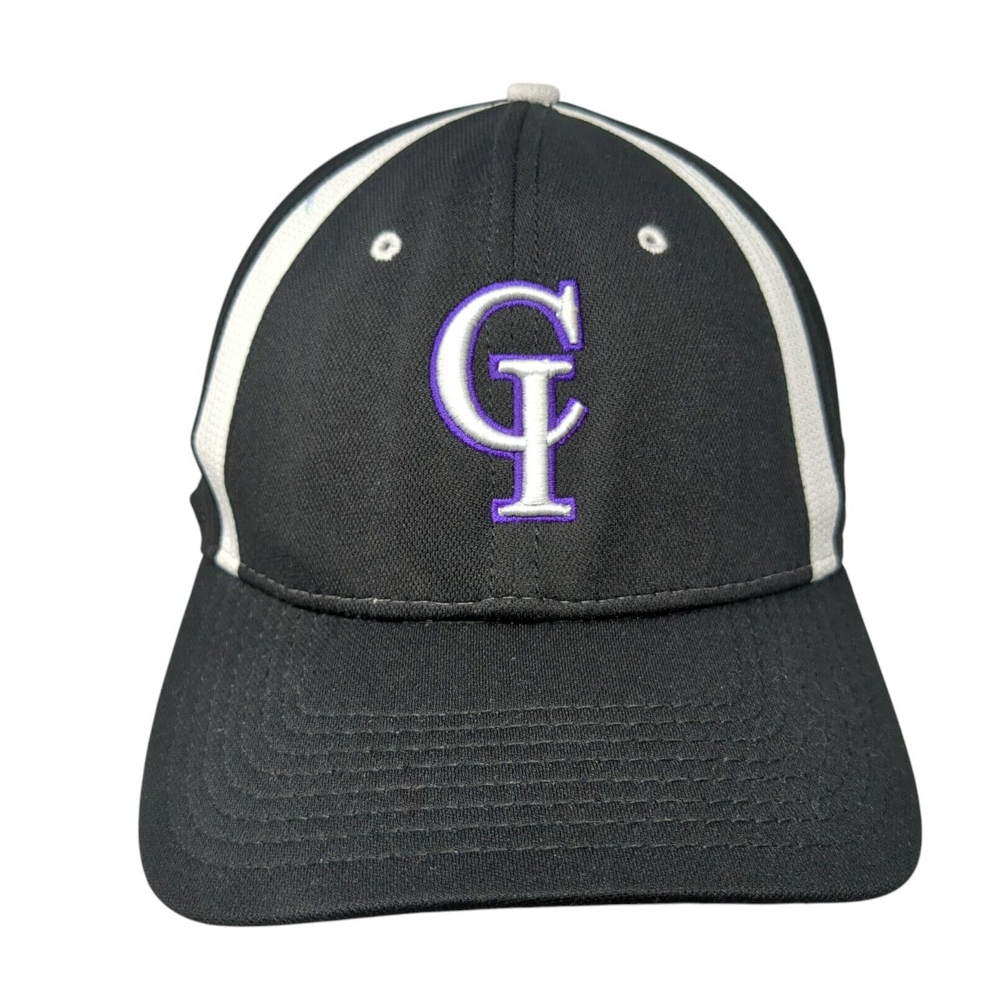 CI Fitted Hat Black Large Embroidered A-Flex Under Armour 6 Panel