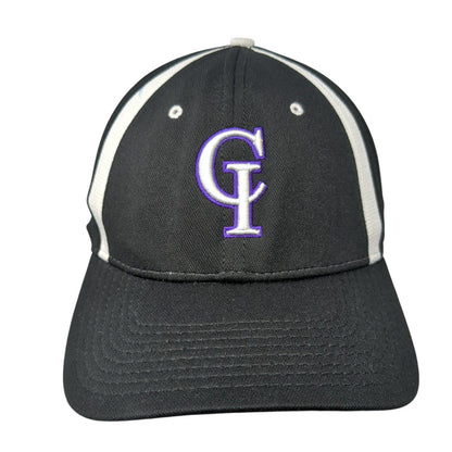 CI Fitted Hat Black Large Embroidered A-Flex Under Armour 6 Panel